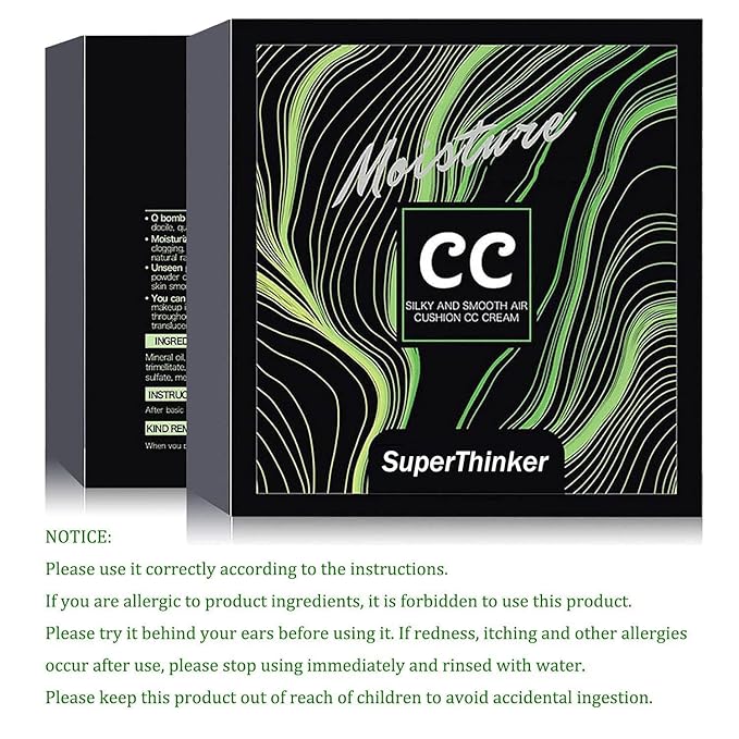 Air Cushion CC Cream Mushroom Head Foundation, Moisturizing BB Cream Makeup Long Lasting Matte Concealer (Buff Beige)