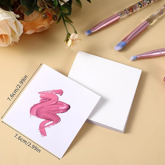 50 Pcs Nail Polish Palette Paper, Disposable Nail Art Palette Paper Portable Waterproof Makeup Mixing Palette Paper Nail Gel Mixing Tool for Manicure, Makeup, DIY Home Salon Use