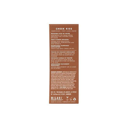 Milani Cheek Kiss Liquid Blush Makeup - Blendable & Buildable Cheek Blush, Lightweight Liquid Blusher and Cheek Color