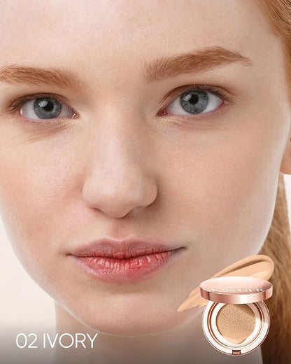 Cushion Foundation | Cover All Perfect Air Cushion | SPF 35 PA++++ | Oil-Control Waterproof Fondation Sweatproof Matte Finish Poreless Foundation Flawless BB Cream CC Makeup