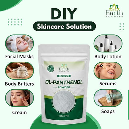 DL-Panthenol Powder 3.52oz / 100g - Provitamin B5 for Hair, Skin & DIY Cosmetics
