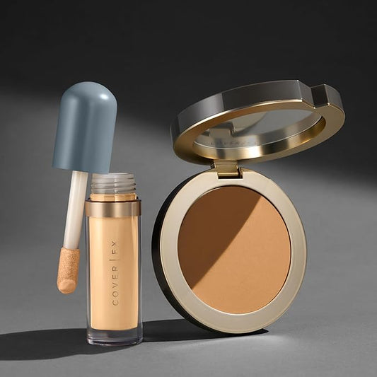 Cover FX Discoloration Kit: Total Coverage Cream Foundation - M5 + Skin Discovered Longwear Concealer, M4 - Full Coverage