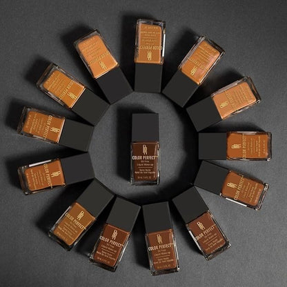 Black Radiance Color Perfect Liquid Full Coverage Foundation Makeup, Nutmeg, 1 Ounce (Pack of 3)