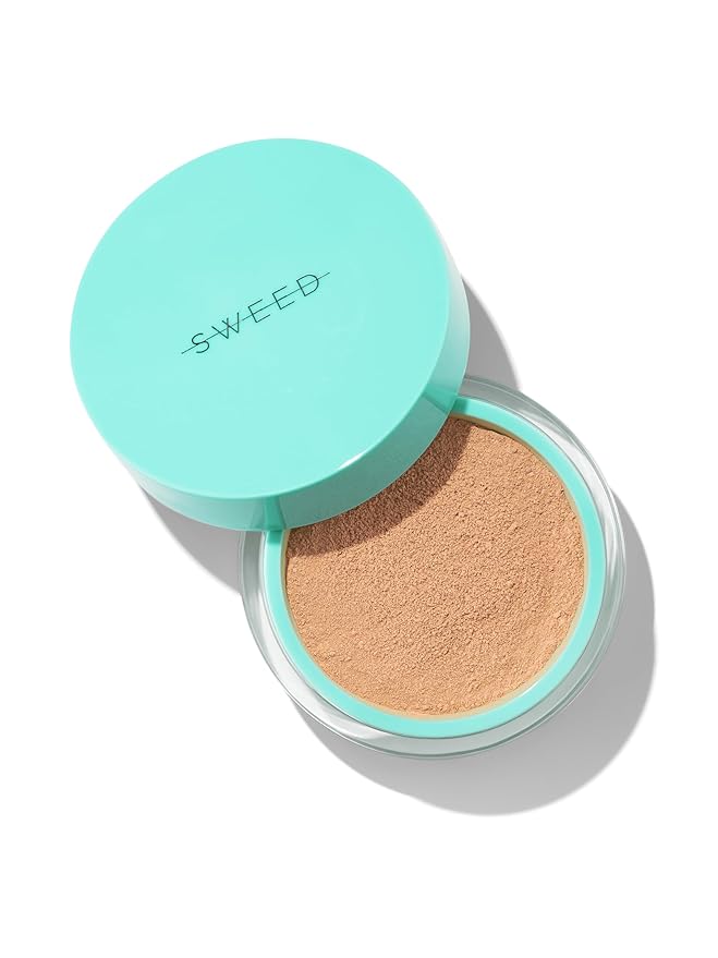 SWEED - Miracle Powder Mineral Foundation | Vitamin C + E, Hydrolyzed Collagen | Nourishes, Protects, Breathable | Vegan, Cruelty-Free, Clean Beauty (Golden Medium 03, 0.25 oz | 7 g)