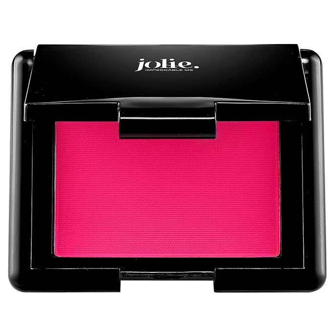 Jolie Blush Perfect Pressed Cheek Color, Highly Pigmented Long-Lasting Intense Color, Picture Perfect Finish, (Super Fuchsia)