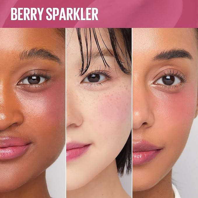 Kaja Cheek & Lip - Dewy Bar 01 Berry Sparkler | Creamy Blusher and Balm Multi-Stick, 45% Moisturizing Oil, Apple Extract, Vitamin-Hyaluronic Acid Infused, High Shine, 10g