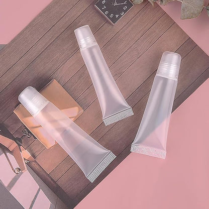 40Packs 15ML Empty Lip Gloss Tubes Clear Squeeze Lip Gloss Containers Refillable Soft Tubes Cosmetic Lip Containers for DIY Lip Gloss Balm & Travel Toiletries