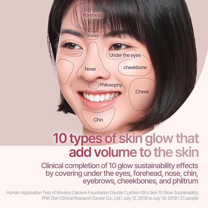 MIBA Ion Calcium Foundation Double Cushion RX No 27 Big Cushion SEASON2 Long Lasting Effect. Skin moisturizing. Glow Makeup High Coverage. Skin tightening relief. Smooth adhesion.(25 g / 0.88 oz)