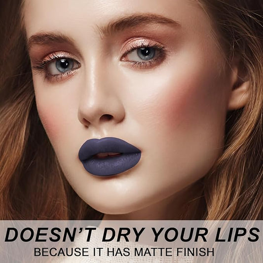 Mate Bullet Long Wear Lipstick - Vegan and Cruelty-Free Lip Matte Lipstick - Smudge and Waterproof Matte lipstick with Moisturizing Formula - All Day Comfort - (Mystic Slate #23)