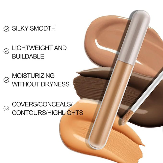 3pcs Concealer Stick Set,Full Coverage,Lightweight Liquid Concealer,Waterproof Under Eye Conceal Stick for Dark Circles,Blemishes,Aging Spots,Acne,Freckles