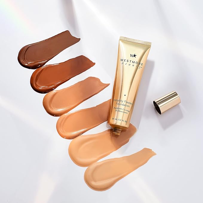 Westmore Beauty Instantly Flawless Foundation - Deep 1.2 oz - Foundation Full Coverage, Makeup Foundation, Liquid Foundation, Best Foundation, Light Foundation Foundation Makeup Full Coverage