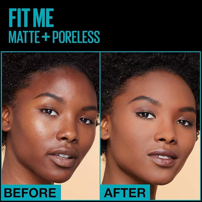 Maybelline Fit Me Matte + Poreless Liquid Foundation Makeup, Deep Golden, 1 fl; oz; Oil-Free Foundation (Pack of 2)