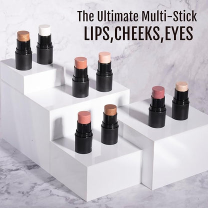 Organic Tint Tube, 100% Natural Vegan Gluten-Free Cream Blush Multi-Stick, Made in USA, Rose