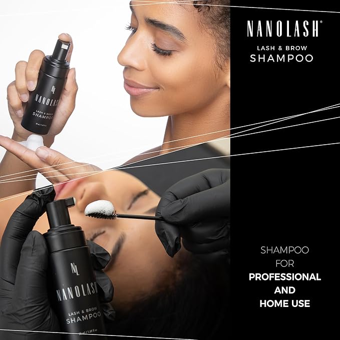 Lash & Brow Shampoo 50 ml - cleansing shampoo for eyelashes and eyebrows, eyelash foam, eyelash extension cleanser