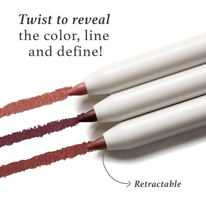 Julep With a Trace Creamy Long-Lasting Lip Liner, Velvet Mauve & It's Whipped Matte Lip Mousse, Airy Taupe