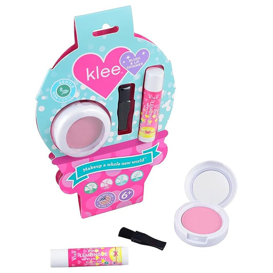 Luna Star Klee Blush and Lip Shimmer Makeup Kit. Gentle and Non-Toxic. Kid-Friendly. Made in USA. (Cotton Candy Joy)