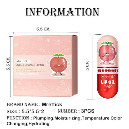 3PCS Lip Gloss,Hydrating Lip Oil Tinted Set | Long Lasting | Non-Sticky | High Shine for Plumper Looking Lips,Moisturizing Lip Oil Gloss for Lip Care and Dry Lips