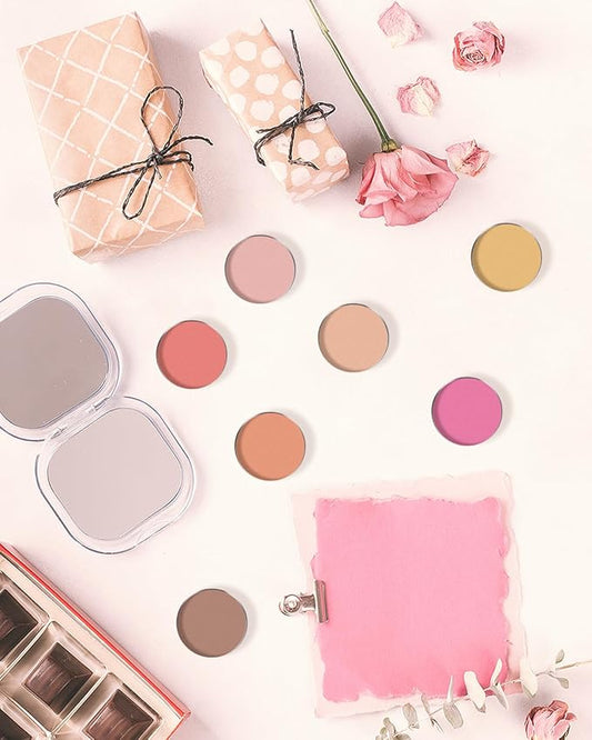 EORTA 100 Pcs Empty Round Metal Tins Palette Pans Silver Mini Aluminum Plate for Paint Eyeshadow Palette Makeup, Diameter 2.5cm