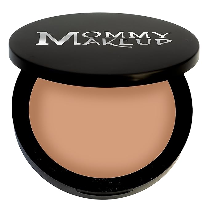 Mineral Dual Powder - 4-in-1 Pressed Mineral Foundation with SPF 15 for Flawless Glow - Oil-Free, Talc-Free, Gluten-Free, 0.45 oz (Craving - Medium/Dark) by Mommy Makeup