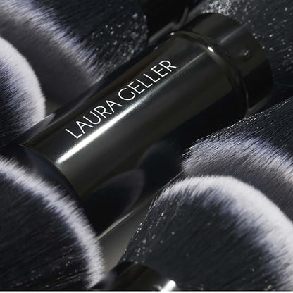 LAURA GELLER NEW YORK Baked Blurring + Setting Powder, Light/Medium and Retractable Airbrush Kabuki Brush 2PC