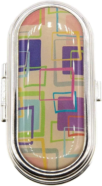 Stephanie Imports Set of 2 Clip-On Round Lipstick Mirrors (Throwback Squares)