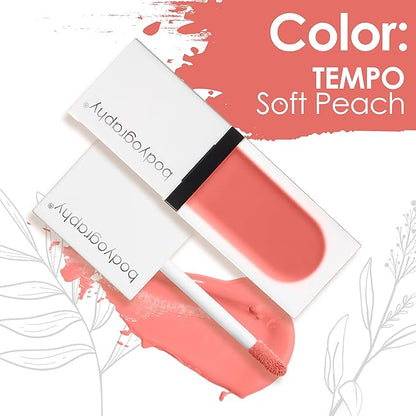 Bodyography Color Cassette Liquid Blush and Lip Tint - Multi Tasking Liquid Blush and Lip Product - Tempo