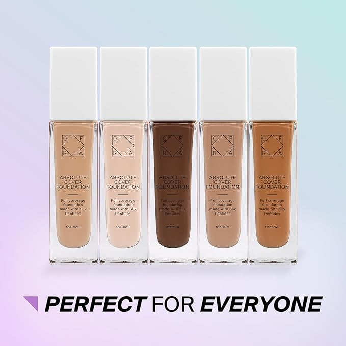 Absolute Cover Foundation #9 | Liquid Medium Coverage Foundation with Natural FInish | Oil-Free Face Makeup | Tan Deep Shade with Warm Undertone | 1oz/30ml