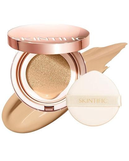 Cushion Foundation | Cover All Perfect Air Cushion | SPF 35 PA++++ | Oil-Control Waterproof Fondation Sweatproof Matte Finish Poreless Foundation Flawless BB Cream CC Makeup