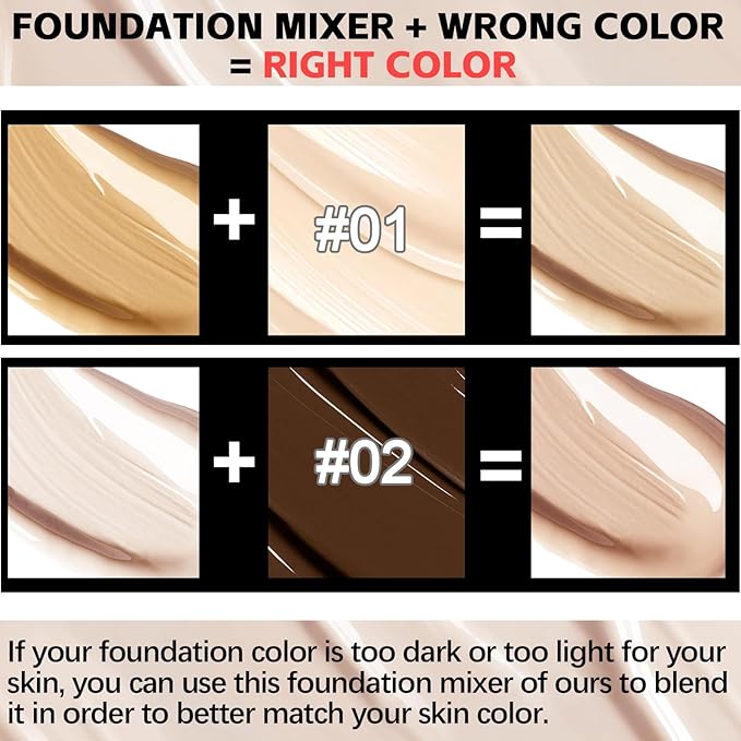 Foundation Mixer, Color Corrector, Foundation Mixing Pigment Creamy Texture Hydrated and Smooth, Foundation Shade Adjuster