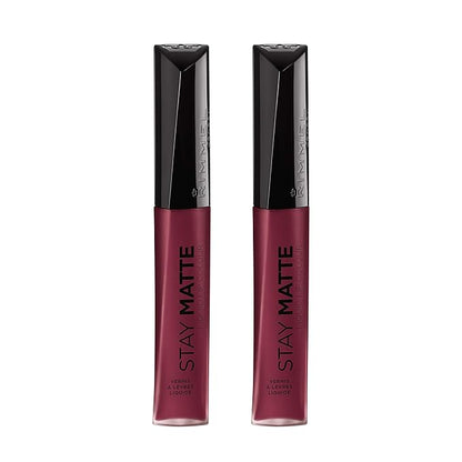 Rimmel Stay Matte Liquid Lip Color, Plum This Show, 0.21 Fl Oz, Pack of 2