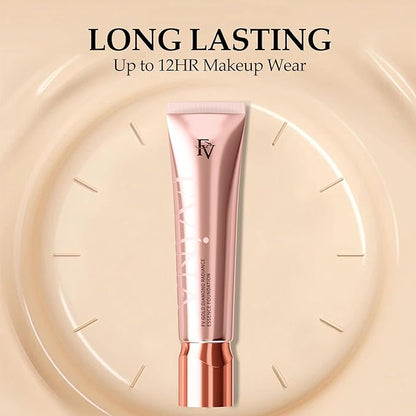 FV Flawless Matte Liquid Foundation, Full Coverage & Oil-Free Foundation Makeup, Hydrating Formula, Long-Wear Foundation for All Skin Types (Natural, 1.05FL.OZ)