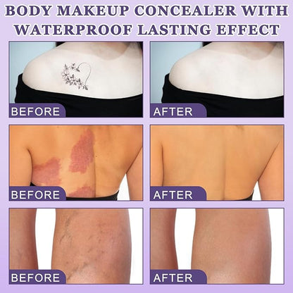 2pcs All Over Complexion Perfector,Waterproof Body Makeup,Body Coverage Perfector,Waterproof Leg,Body Makeup，Tattoo Cover Up Makeup,Long Last Body Foundation