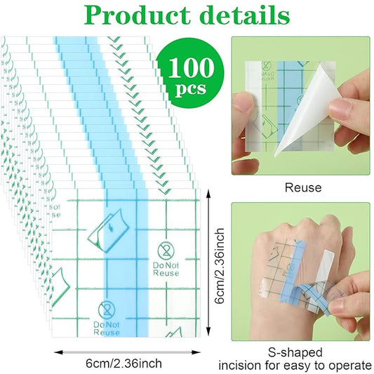 100 Pieces Makeup Hand Palette Single Use Makeup Mixing Palette Disposable Professional Foundation Mixing Tray Adhesive Artist Must Haves Waterproof Makeup Tape for Women Girl Cosmetic