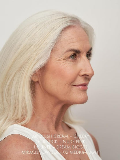 SWEED - Miracle Powder Mineral Foundation | Vitamin C + E, Hydrolyzed Collagen | Nourishes, Protects, Breathable | Vegan, Cruelty-Free, Clean Beauty (Medium Light 02, 0.25 oz | 7 g)