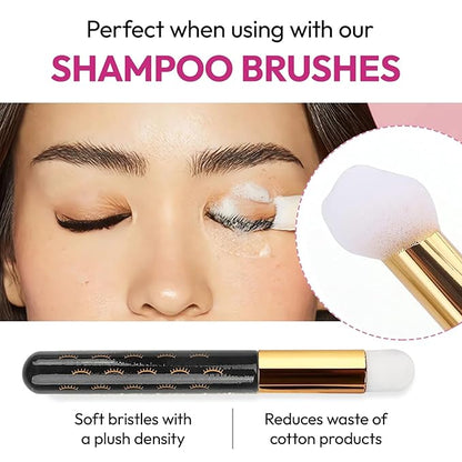 100ML Lash Shampoo for Lash Extensions.Gentle Eyelash Cleanser 1 Pcs USB Lash Fan 50 Pcs Eyelash Brushes 100 Pcs Micro Brush 2 Pcs Lash Shampoo Brush 2 Pcs compressed Sponge and Rinse Bottle