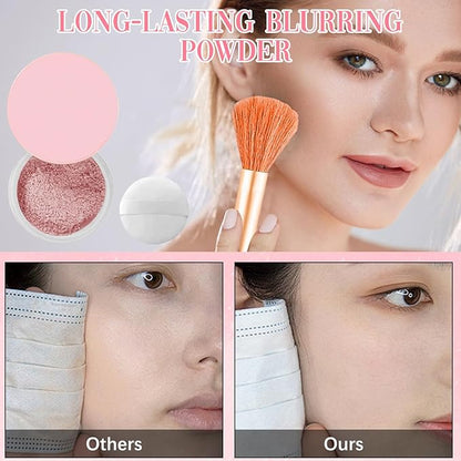 Beauty Blurring Powder, Beauty Pink Setting Powder, Blurring Setting Powder, Beauty Blurring Powder, for All Skin Tones (Pink, A)