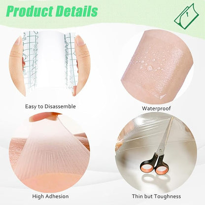 250 Pieces Makeup Hand Palette, Disposable Adhesive Transparent Palettes for Makeup and Waterproof, Artist Cosmetic Makeup Palette for Women Daily Use (2.36 X 2.36 Inch)