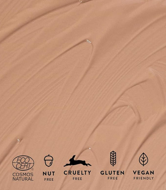 MÁDARA Organic Skincare | Luminous Perfecting Concealer 45 ALMOND – 4ml, Dewy finish, With hyaluronic acid, Natural concealer for dark circles and blemishes, Vegan, COSMOS natural certified.