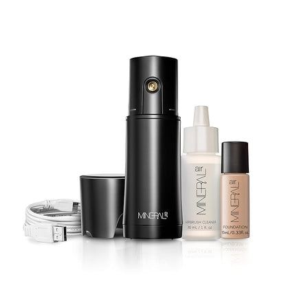 Mineral Air Complexion and Blush Kit | Flawless Mineral Foundation & Blush Application (Bisque)