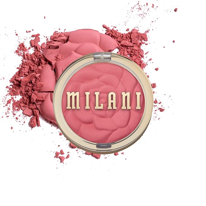 Milani Baked Blush, Powder Blush for Cheeks, Cruelty Free Makeup - Shape, Contour & Highlight Face for a Shimmery or Matte Finish -Wild Rose