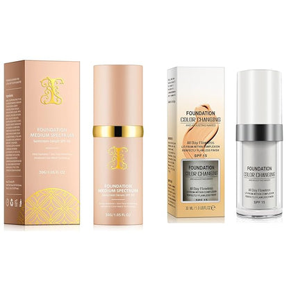 SPF 50+ Foundation 4 in 1 - Medium Spectrum + TLM Colour Changing Foundation SPF15