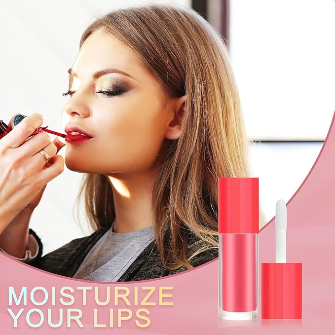 2.5ml 12 PCS Empty Lip Gloss Tubes with Wand Lip Gloss Containers Cute 0.08oz Clear Refillable Lipgloss Making Supplies Kit for DIY Makeup+ 2pcs Syringes