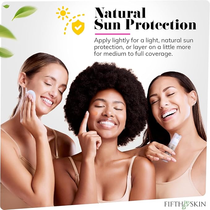 Fifth & Skin: Better’n Ur Skin Liquid Foundation (BRONZE) - Natural, Organic, Vegan, Cruelty-Free - Gluten-Free Beauty with Buildable Coverage and Palm-Free Luxury - 1 oz