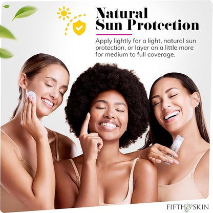 Fifth & Skin: Better’n Ur Skin Liquid Foundation (BRONZE) - Natural, Organic, Vegan, Cruelty-Free - Gluten-Free Beauty with Buildable Coverage and Palm-Free Luxury - 1 oz