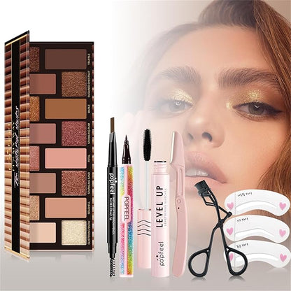 All in One Makeup Kit for Women Full Kit, Mother's Day Gift Sets for Women Girls, Makeup Essential Bundle Include Eyeshadow Palette Lipstick Blush Foundation Concealer Mascara Eyebrow Pencil