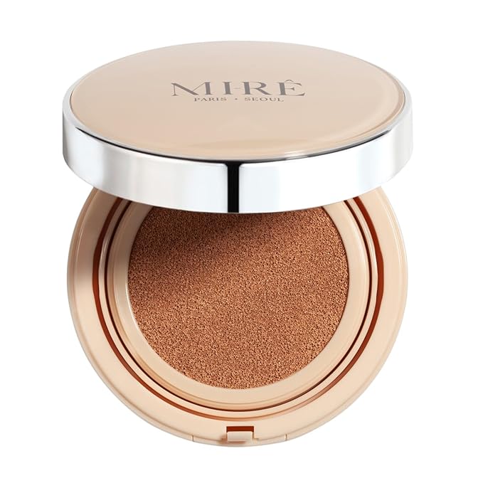 MIRECOSMETICS Velvet Finish All in 1 Cushion Foundation │Long Lasting, Full Coverage for All Skin Types (0.67oz) (03 Doré)