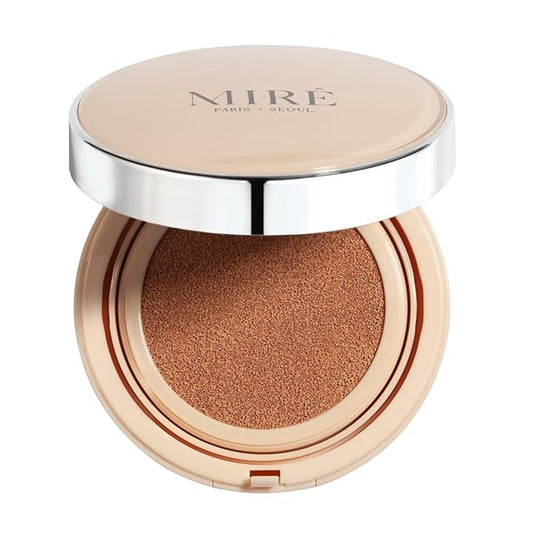 MIRECOSMETICS Velvet Finish All in 1 Cushion Foundation │Long Lasting, Full Coverage for All Skin Types (0.67oz) (03 Doré)