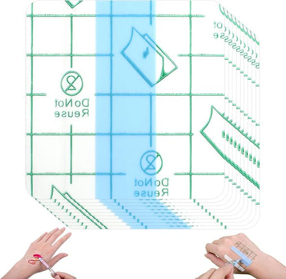 100 Pieces Makeup Hand Palette Single Use Makeup Mixing Palette Disposable Waterproof Professional Makeup Artist Must Haves Adhesive Tape Transparent Cosmetic Tray for Women Girl Make up