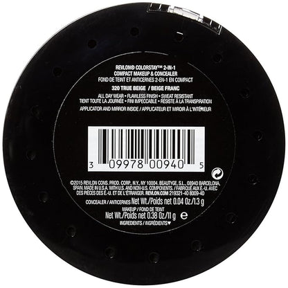 Revlon ColorStay 2-in-1 Compact Makeup & Concealer, True Beige