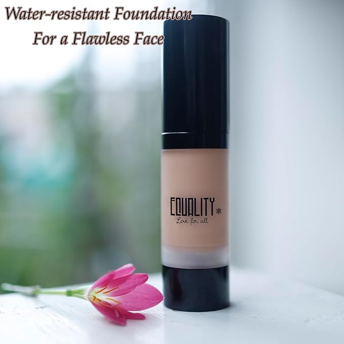 EQUALITY HI-DEF Foundation, Water resistant, Medium to Full coverage, Dewy finish non-matt, 12 hour wear Shine control, Cruelty Free, Paraben Free, 18ml/0.61 US Fl Oz - N45